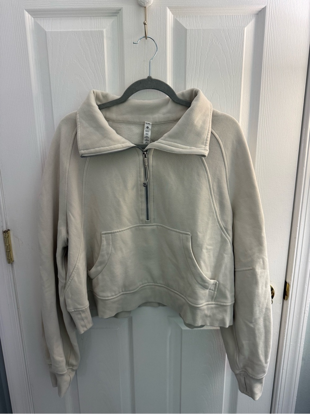 Lululemon Scuba Oversized Funnel-Neck Half-Zip ( Bone )